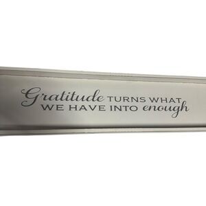 Quill to Paper Gratitude Sign - Rustic Farmhouse Decor - 36"‎ Long Gray